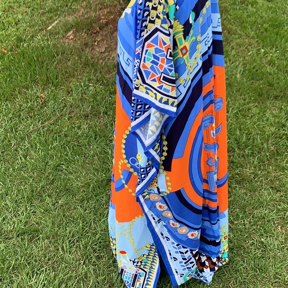 Colorful Kaftan Beach Cover Up Dress - Picture 8 of 14